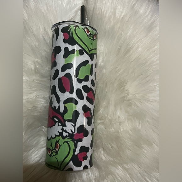 Grinch Cheetah Print Tumbler - Picture 3 of 5